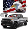 Autoamerics 1-Piece Windshield Sun Shade American Eagle Flag - 2 USA Patriotic  - Foldable Car Front Window Sunshade for Sedans SUV Truck - Blocks Max UV Rays and Keeps Your Vehicle Cool - Large