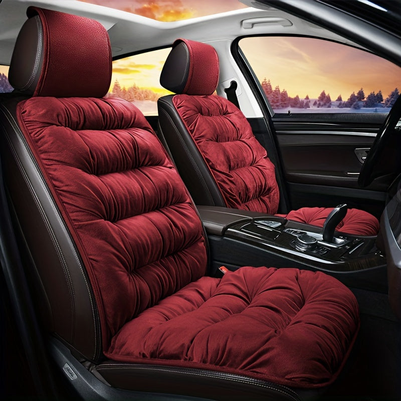 1pc Soft Plush Car Seat Cover, Automobiles Seat Cover Cushion Pad Car Seat Protector Universal Winter Auto Interior Accessories