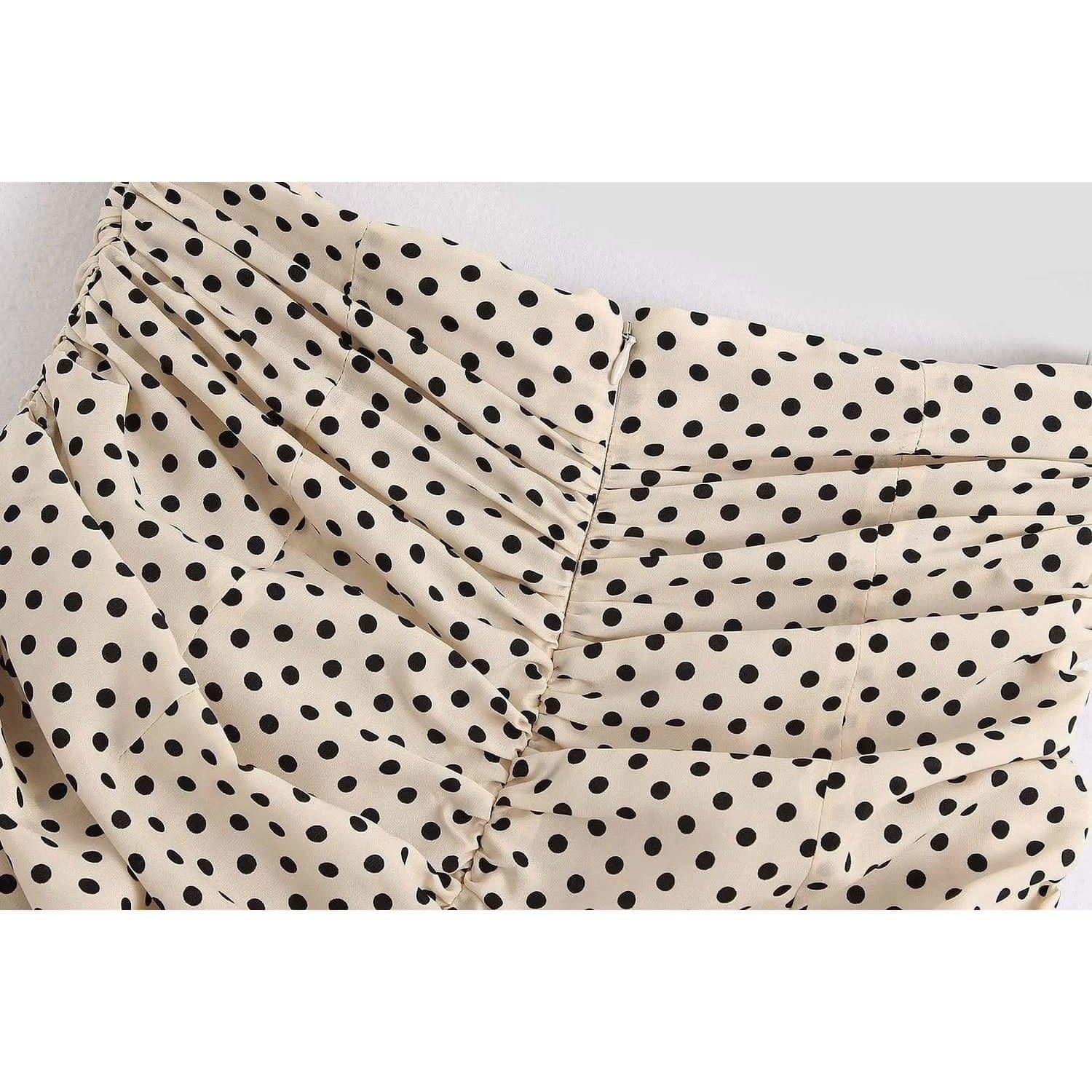 ruffled high-waisted mini skirt