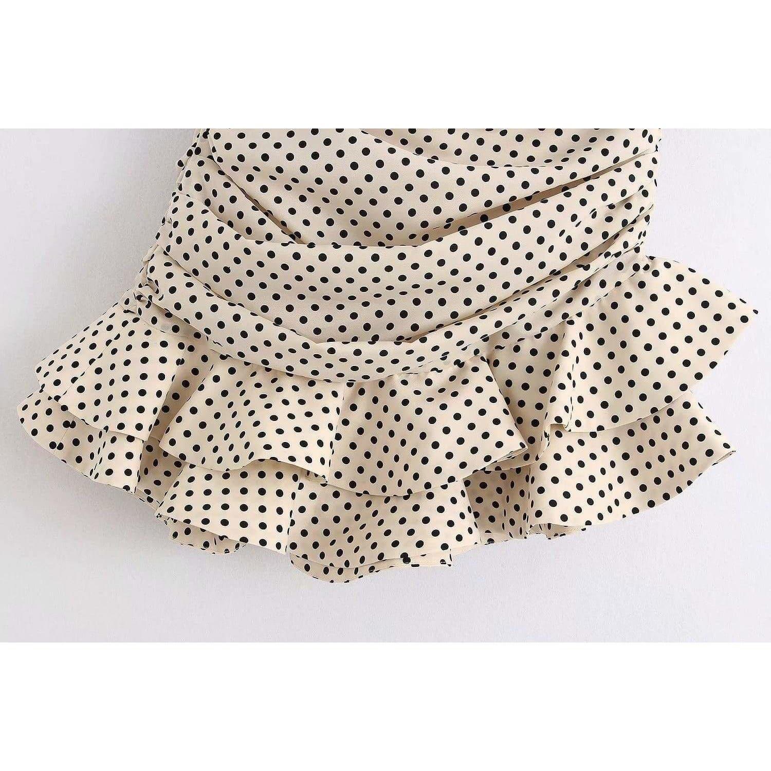 ruffled high-waisted mini skirt