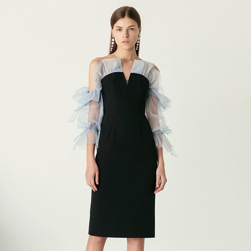 plush blue dress