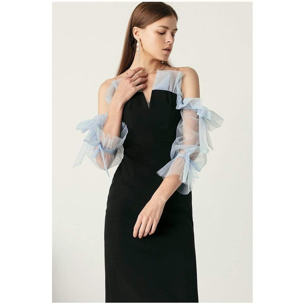plush blue dress