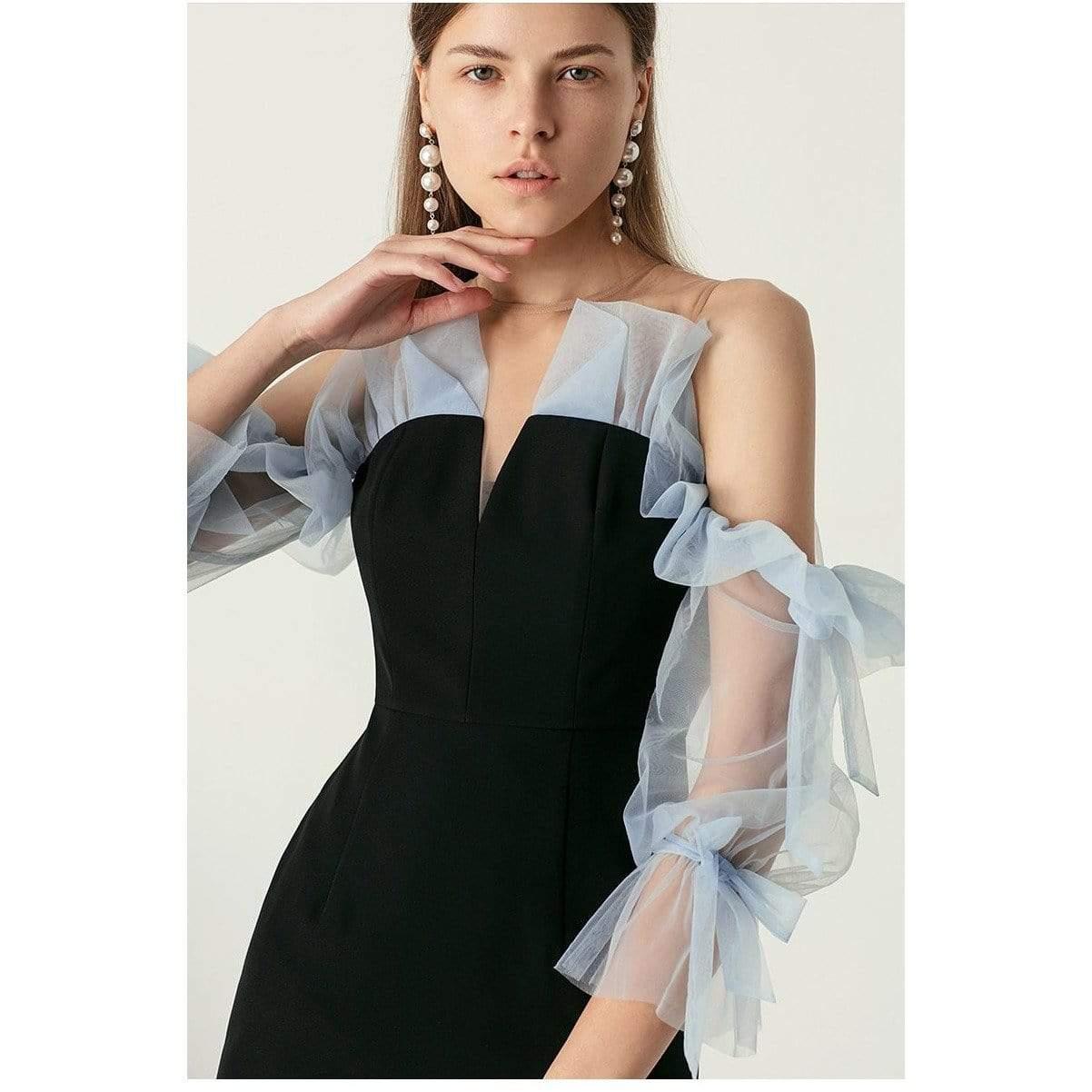 plush blue dress