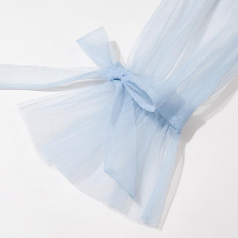 plush blue dress