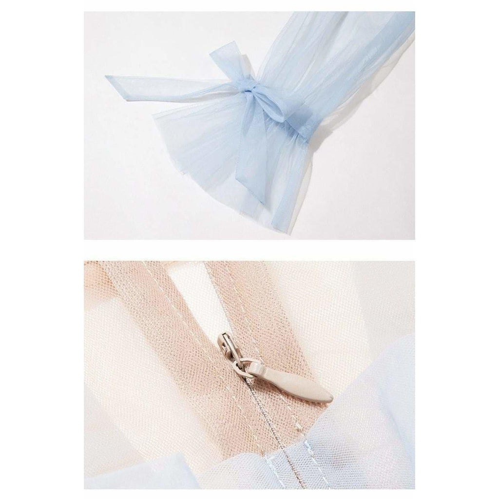 plush blue dress