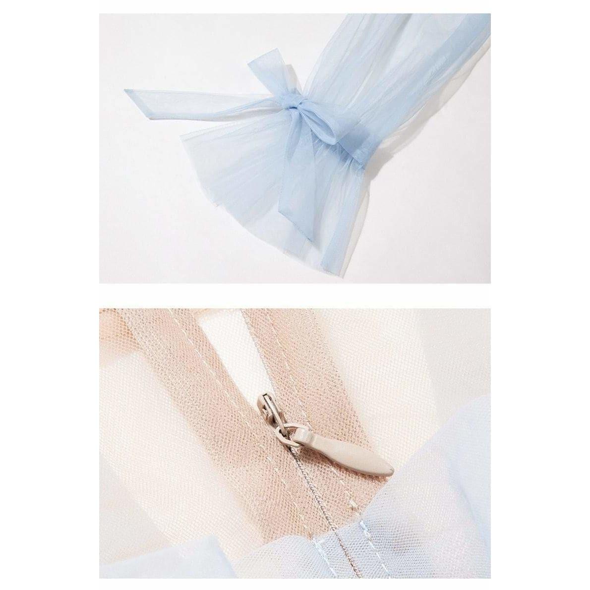plush blue dress
