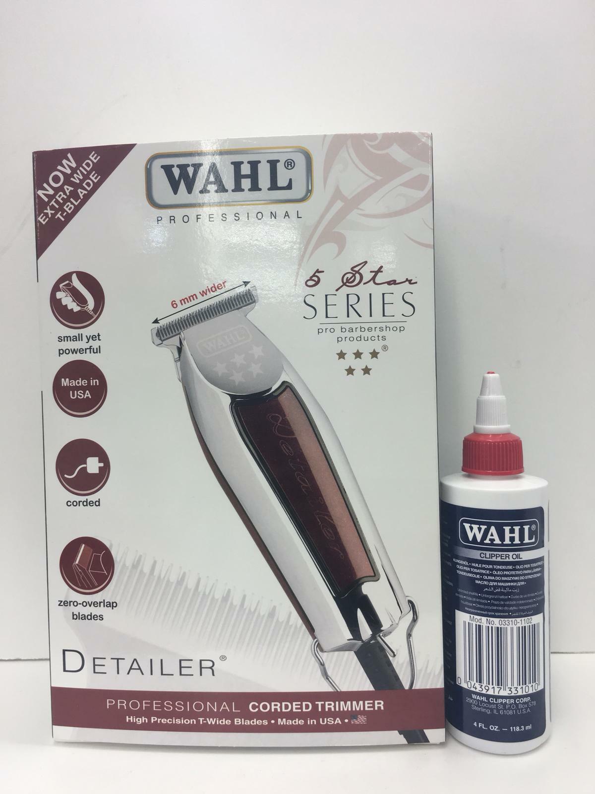 WAHL 5 STAR SERIES DETAILER UK PLUG+WAHL CLIPPER OIL-SAME DAY DISPATCH