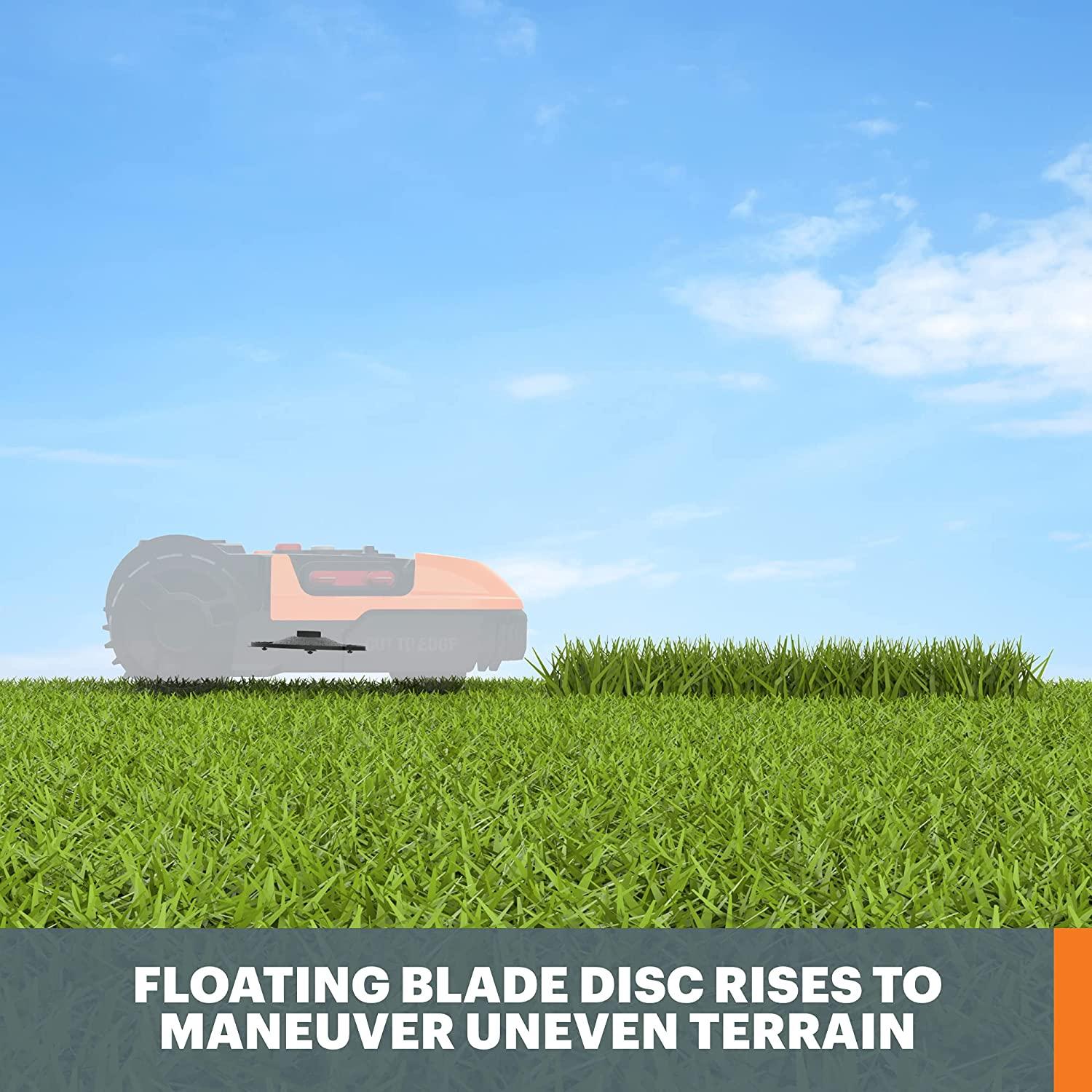 WORX WR155 20V Power Share LANDROID L 1/2-Acre Cordless Robotic Mower-6.0Ah Battery, Black and Orange