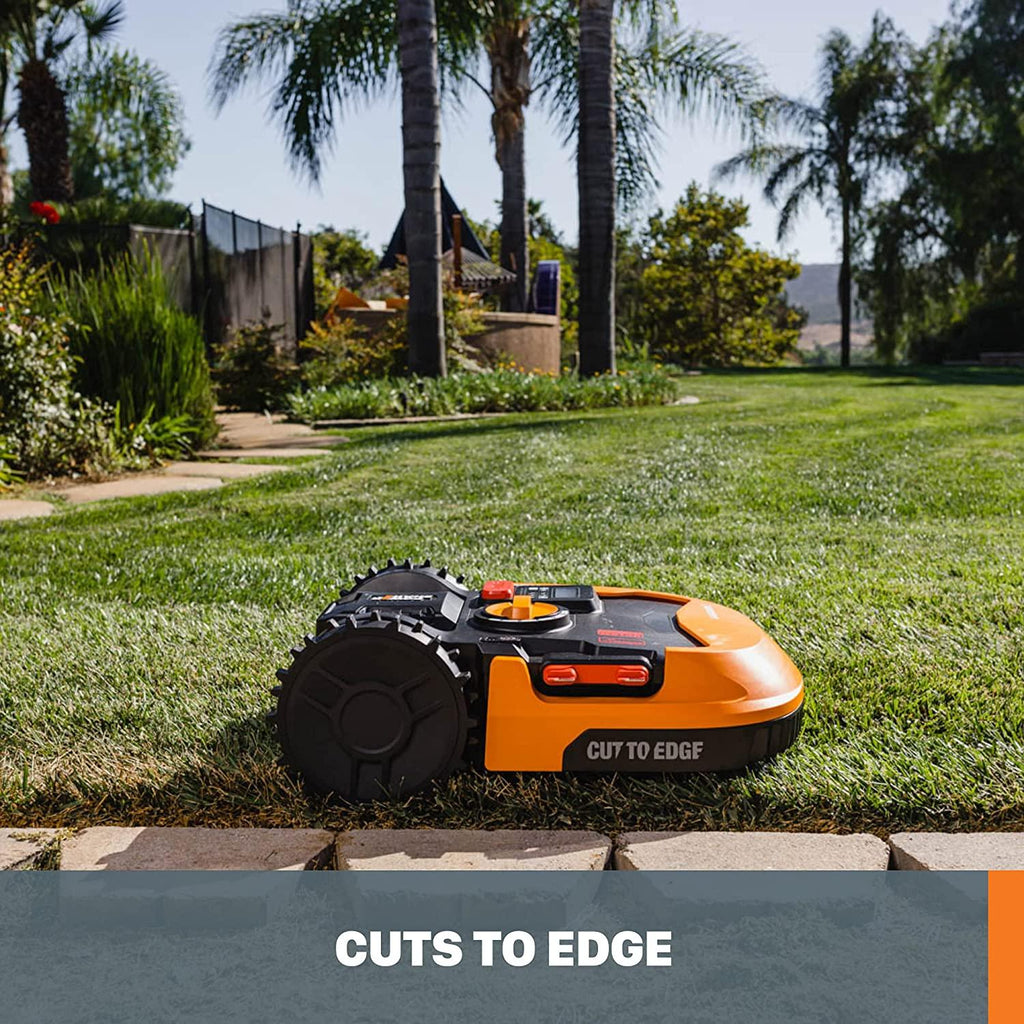 WORX WR155 20V Power Share LANDROID L 1/2-Acre Cordless Robotic Mower-6.0Ah Battery, Black and Orange