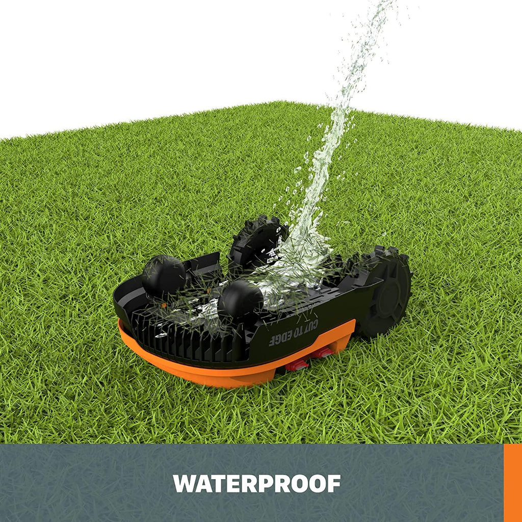 WORX WR155 20V Power Share LANDROID L 1/2-Acre Cordless Robotic Mower-6.0Ah Battery, Black and Orange