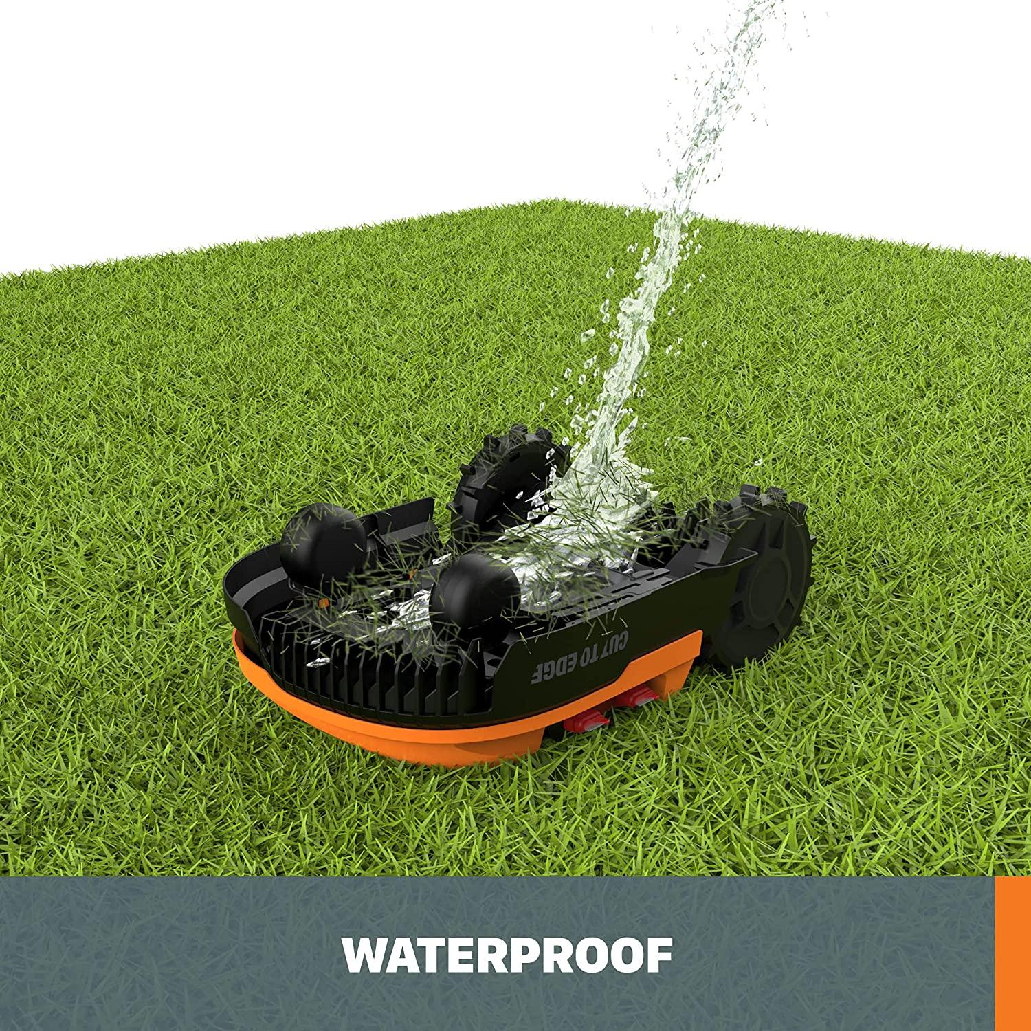 WORX WR155 20V Power Share LANDROID L 1/2-Acre Cordless Robotic Mower-6.0Ah Battery, Black and Orange
