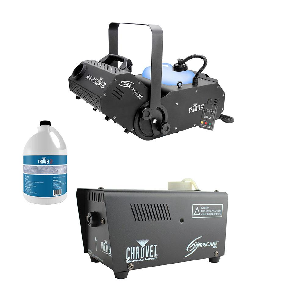 Chauvet Smoke Pro Machine w/ Hurricane Pro Smoke Machine & Fluid for Fog Machine