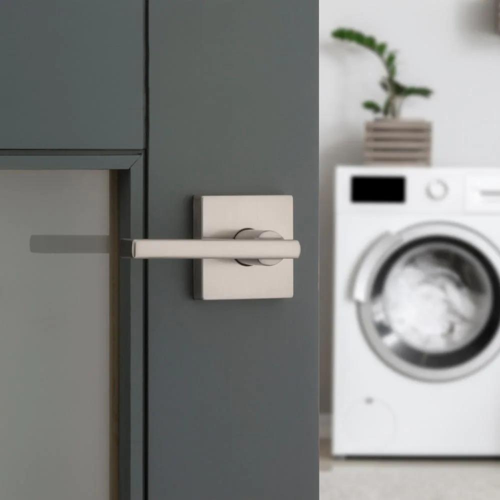 Halifax Square Satin Nickel Hall/Closet Door Lever