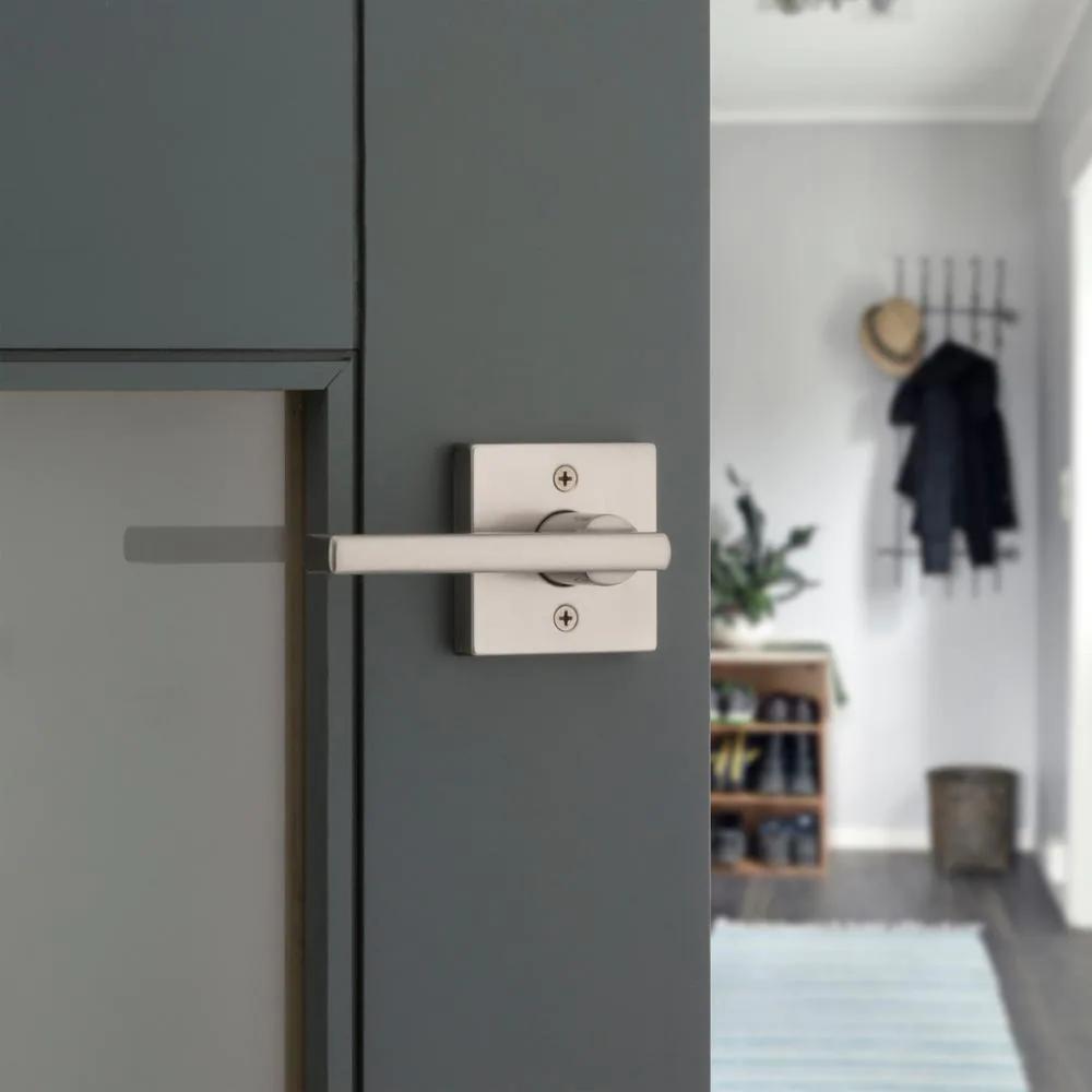 Halifax Square Satin Nickel Hall/Closet Door Lever