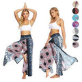 yoga casual slit wide leg pants