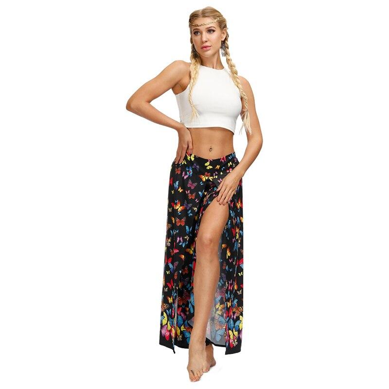 yoga casual slit wide leg pants