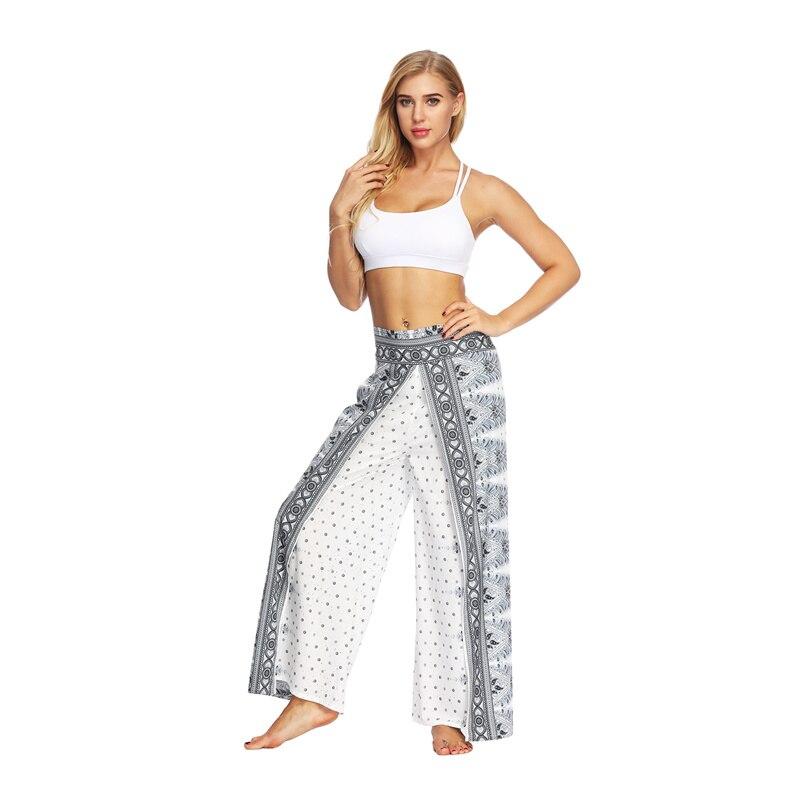 yoga casual slit wide leg pants
