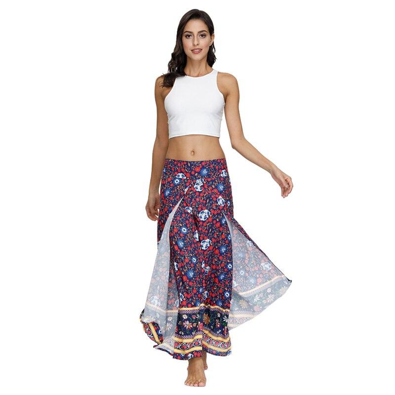 yoga casual slit wide leg pants