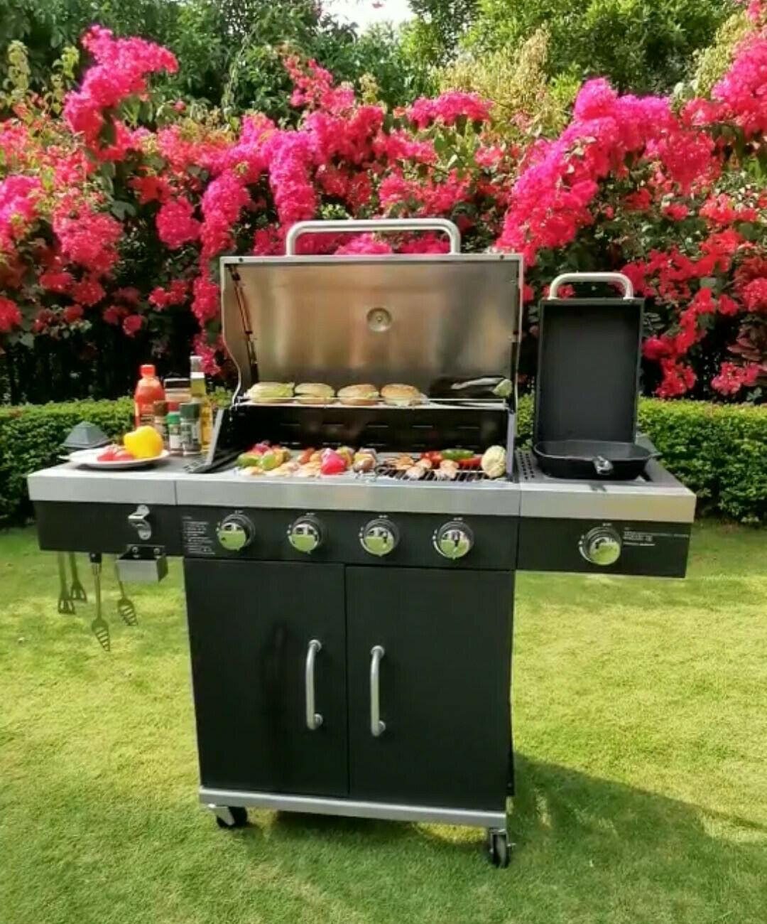 1 PC 27.5"x16.5" Multifunctional Courtyard Outdoor  Steel Gas BBQ Grill