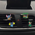 ZOSTLAND Cute Cartoon Car Air Vent Clip Decoration,Car Air Fresheners, Funny Car Vent Clip,Personalized Automotive Interior Decoration Accessories,Car Decor Gift for women,men (4pcs Stitch Hawaii)