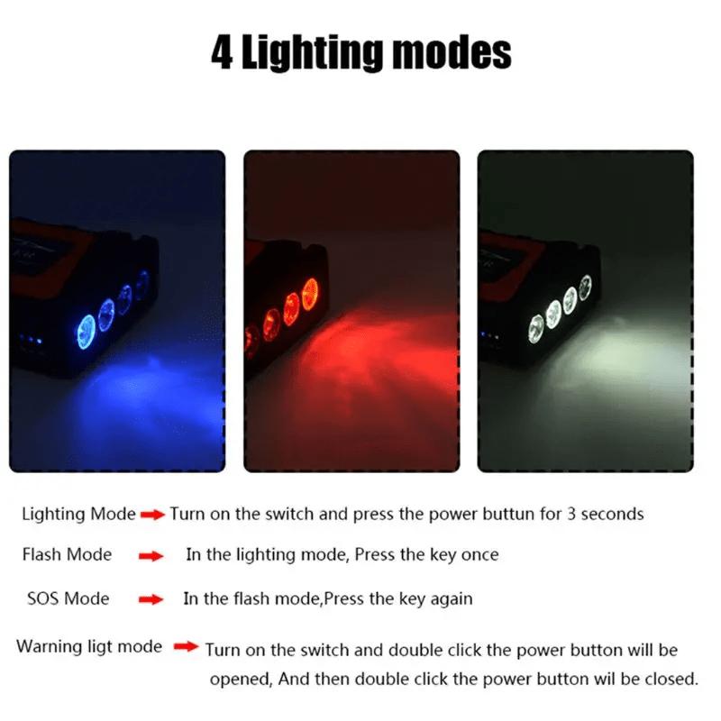 12V 200A Car Jump Starter, Portable Power Bank Starting Device, Diesel Petrol Powered 8000mAh Power Charger For Car Battery Booster