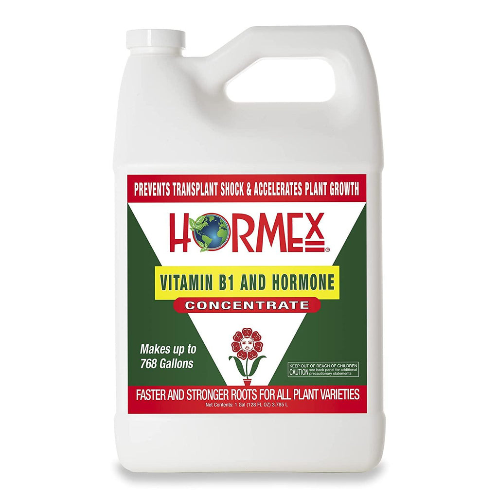 Hormex Vitamin B1 Rooting Hormone Concentrate | Prevents Transplant Shock | Accelerates Growth | Stimulates Roots | for All Plant Varieties and Grow Mediums Including Hydroponics (128 oz)