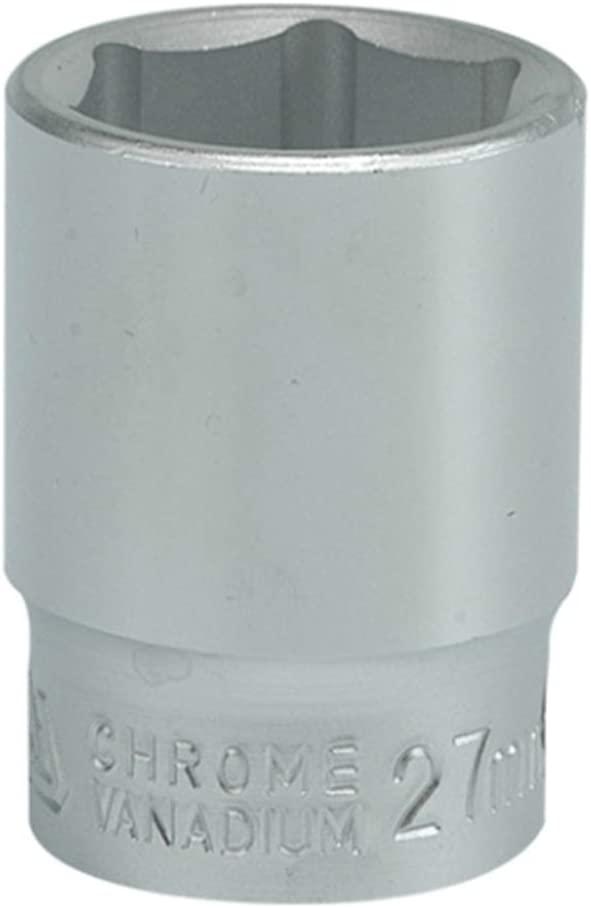 Yato Yt-1308 Deep Load Socket Of Size 27Mm &amp; Length 50Mm Suitable For 3/4 Inch Socket Wrench Set |Crv Chromium Satin Plated Steel|Socket Tool Box|Use: Home &amp; Mechanical Tools|Industrial/Power Tool