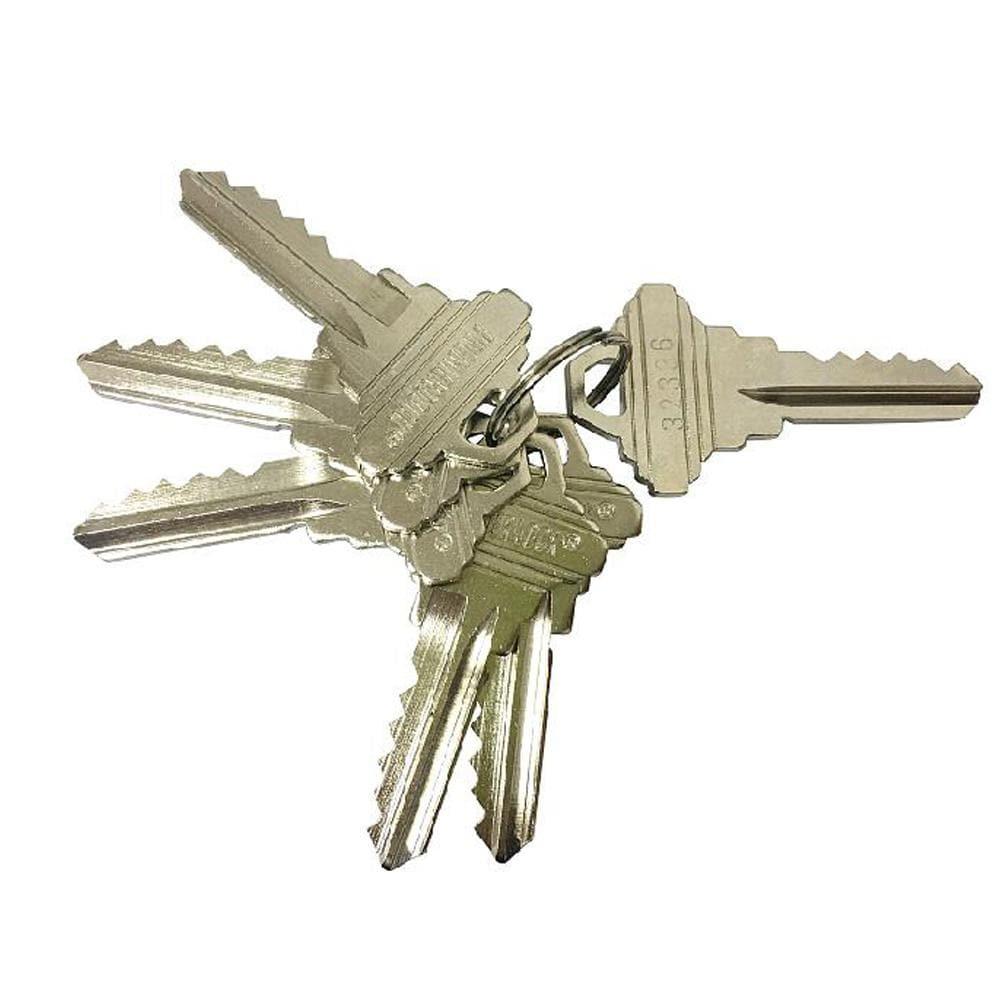 Steel Grade 3 Combo Lock Set with Entry Door Knob and Deadbolt, 18 SC1 Keys Total, (3-Pack, Keyed Alike)