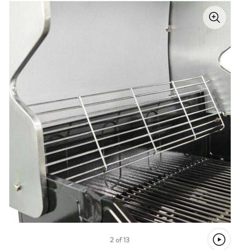 Deluxe  Steel Four-Burner Propane Gas Grill with Side Burner