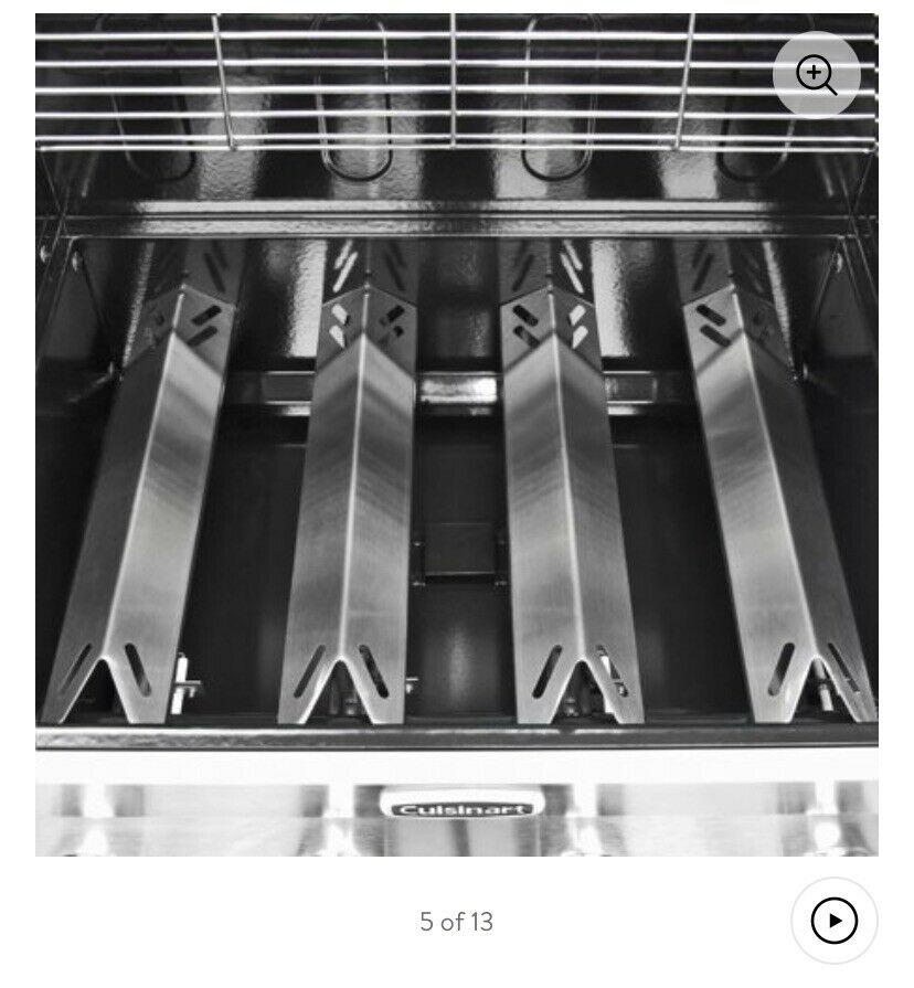 Deluxe  Steel Four-Burner Propane Gas Grill with Side Burner