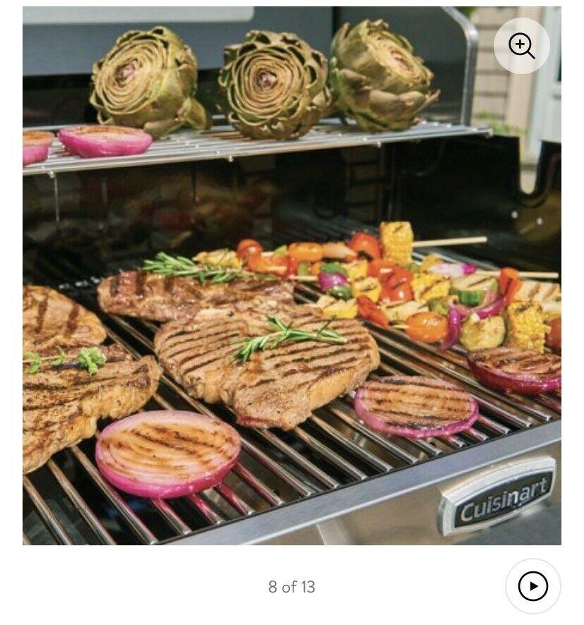 Deluxe  Steel Four-Burner Propane Gas Grill with Side Burner