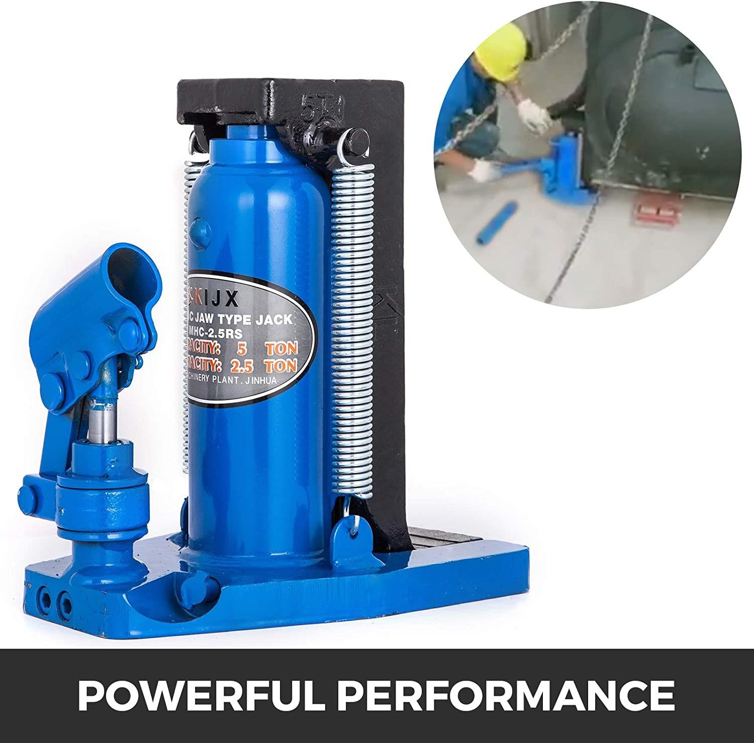 Mophorn Toe Jack Lift Hydraulic Machine Toe Jack Lift Air Hydraulic Toe Jack Proprietary Heat-Treated Steel (2.5-5Ton Blue)