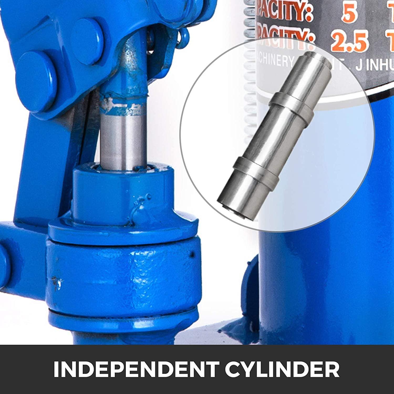 Mophorn Toe Jack Lift Hydraulic Machine Toe Jack Lift Air Hydraulic Toe Jack Proprietary Heat-Treated Steel (2.5-5Ton Blue)