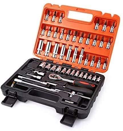 FMO53pcs Auto Car Combination Tool Wrench Set Batch Head Ratchet Pawl Socket Spanner Screwdriver Car Repair Tools Socket Wrench Sets,Hand Tool Sets