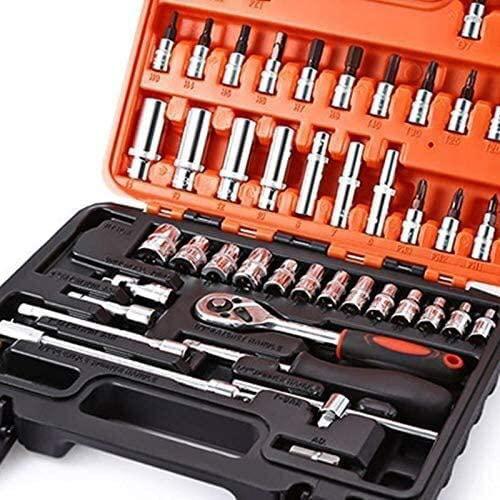 FMO53pcs Auto Car Combination Tool Wrench Set Batch Head Ratchet Pawl Socket Spanner Screwdriver Car Repair Tools Socket Wrench Sets,Hand Tool Sets
