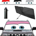 Coricha Windshield Sunshade Umbrella Brella Shade for Car Sun Shade Cover 31 * 57" As Seen on TV UV Block Front Window Heat Insulation Protection (Pink)