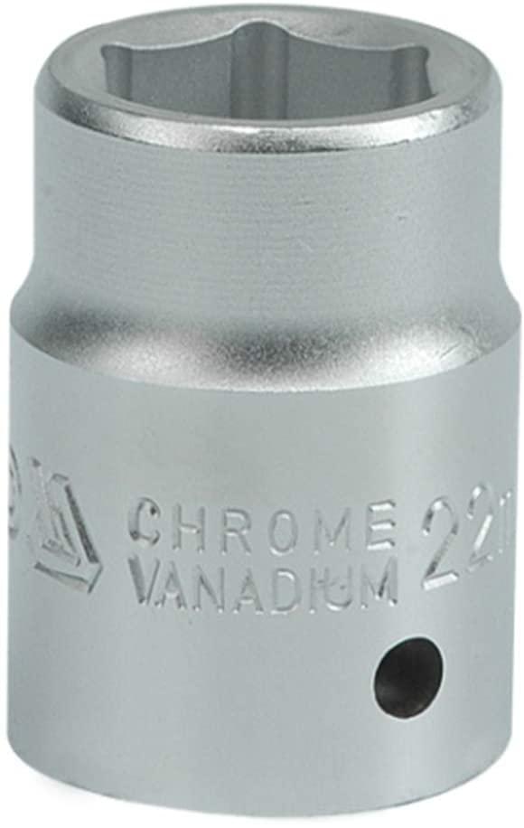 Yato Yt-1303 Deep Load Socket Of Size 22Mm &amp; Length 50Mm Suitable For 3/4 Inch Socket Wrench Set |Crv Chromium Satin Plated Steel|Socket Tool Box|Use: Home &amp; Mechanical Tools|Industrial/Power Tool