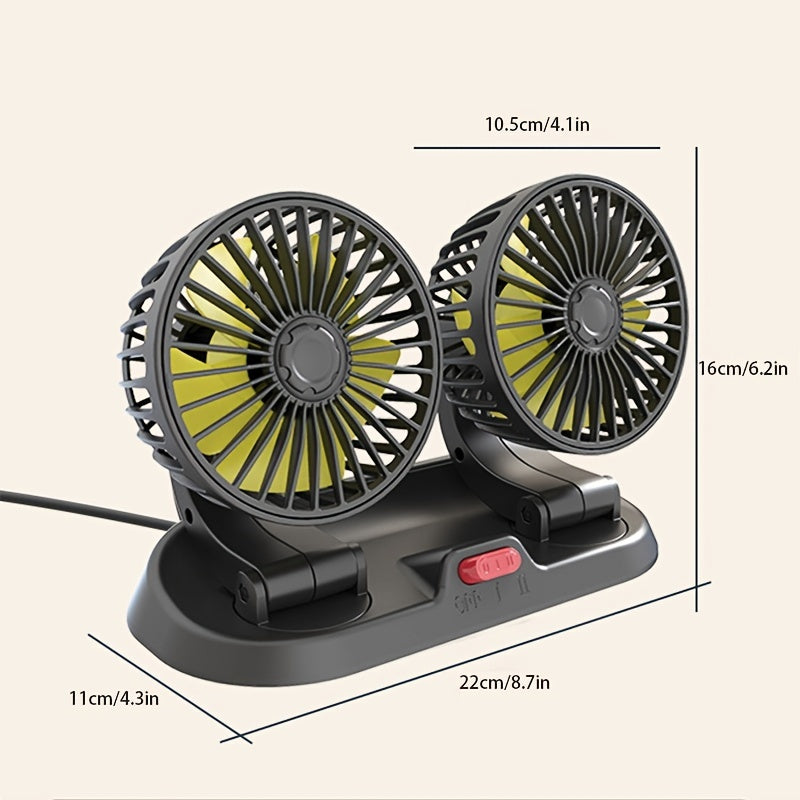 Stay Cool This Summer: Get the Multi-Functional Car Mini Double-Headed Fan!