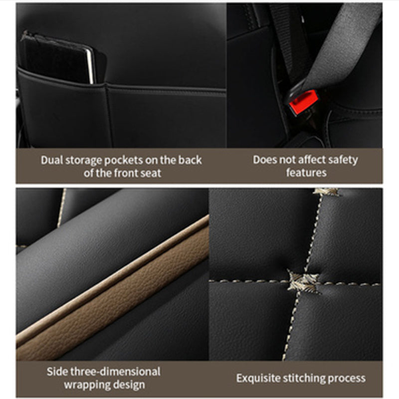 Upgrade Your Vehicle with 1pc of Luxury Car Seat Cover - Premium Faux Leather Car Seat Cushion Cover for Front &amp; Rear Seats!