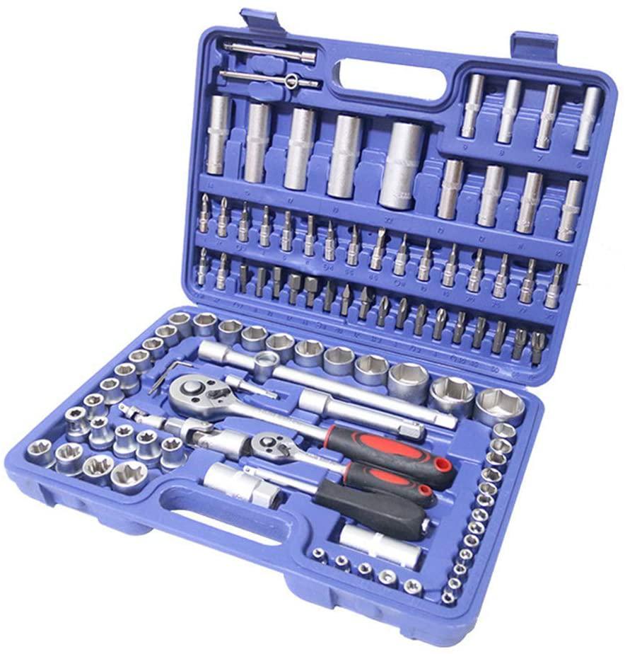 FMO108 PCS Socket Wrench Set, Flexible Socket Set, Drive Socket Wrench Ratchet Tools Kit, Auto Vehicle Repair Tool,Hand Tool Sets