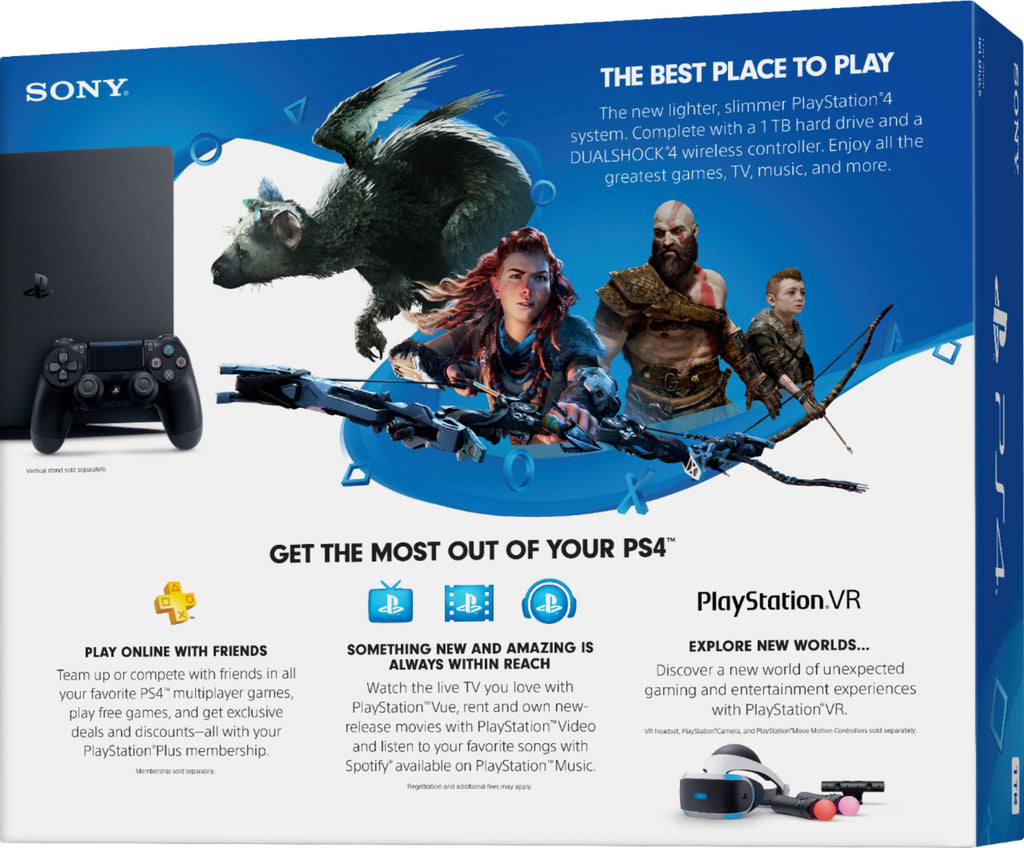 Sony PlayStation 4 | Black | 1TB Slim Gaming Console | Video Games | Brand New