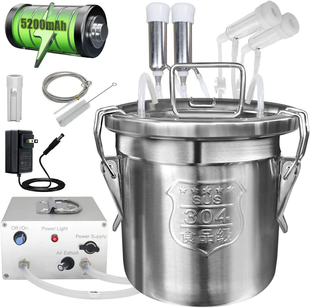 Hantop 12L Goat MilMachine (Pro) and Cow MilTeat Cup Replacement (Tube Included)