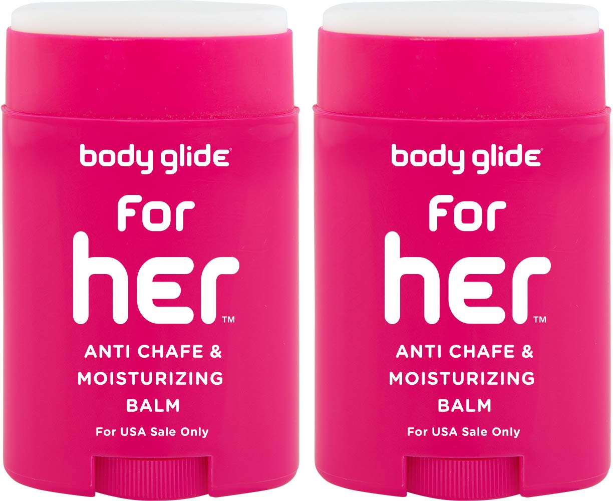 BodyGlide For Her Anti Chafe Balm: anti chafing stick. Prevent rubbing leading to chafing, raw skin, and irritation: 1.5oz-2pack &amp; Body Glide Original Anti-Chafe Balm