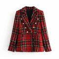 red plaid vintage jackets