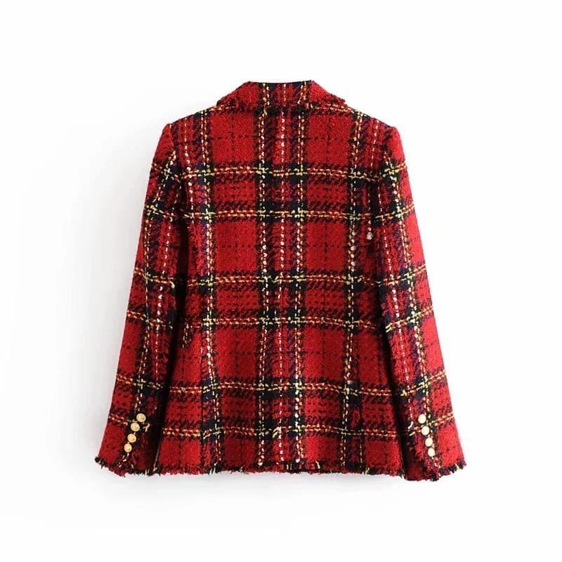 red plaid vintage jackets