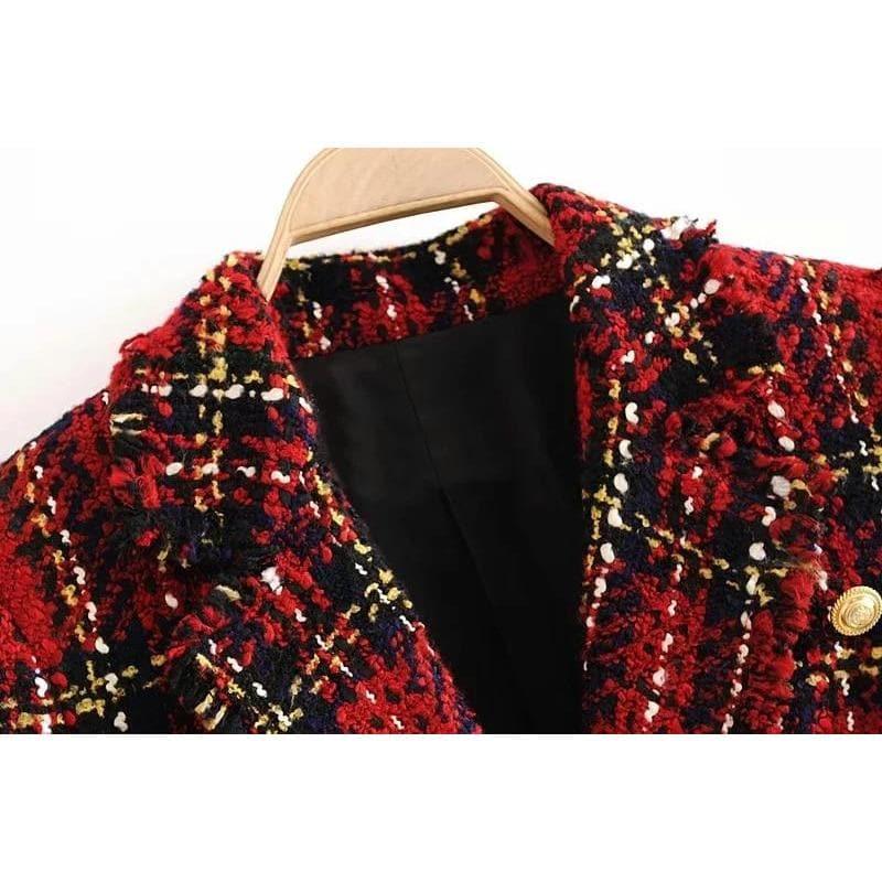 red plaid vintage jackets