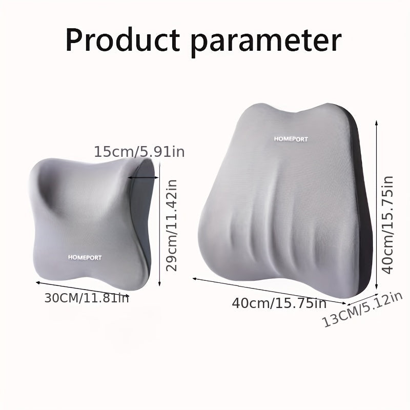 Car Headrest Lumbar Pillow High Rebound  Memory Foam Car Neck Pillow Waist Support High End Car Seat Pillow