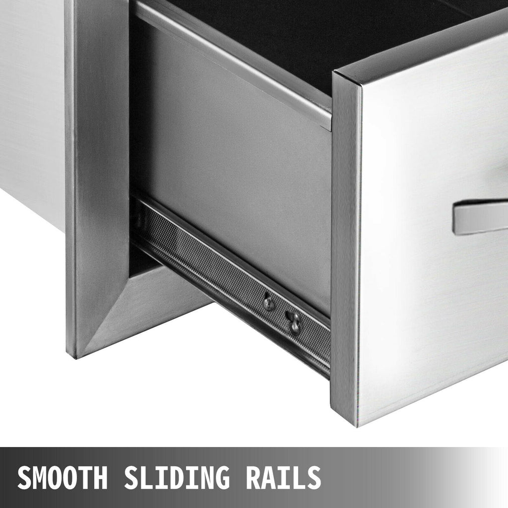 30"X17" Outdoor Kitchen/ BBQ Island Drawer  Steel Triple StoraDrawer