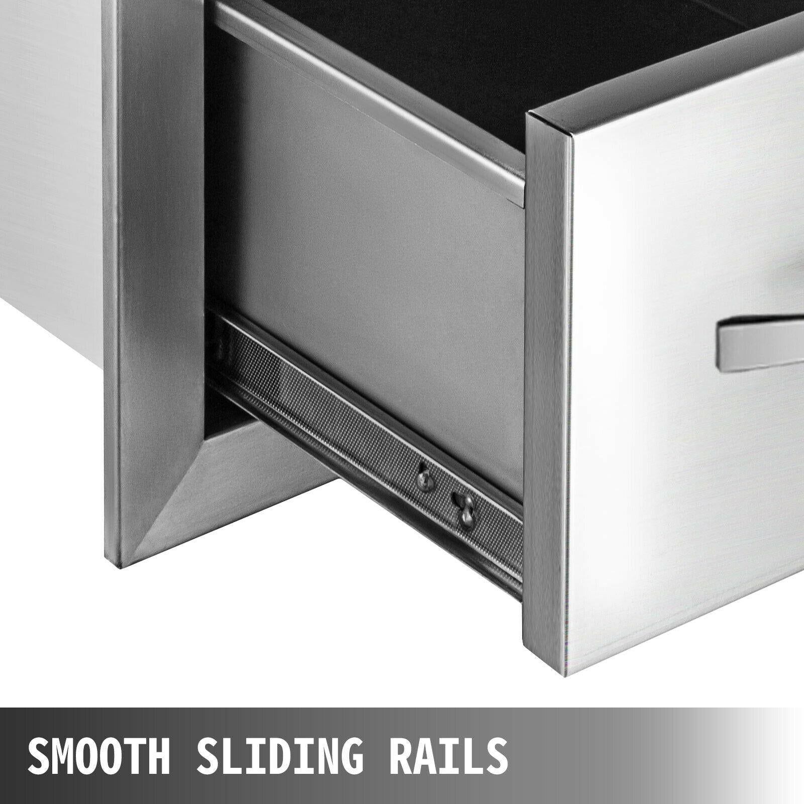 30"X17" Outdoor Kitchen/ BBQ Island Drawer  Steel Triple StoraDrawer