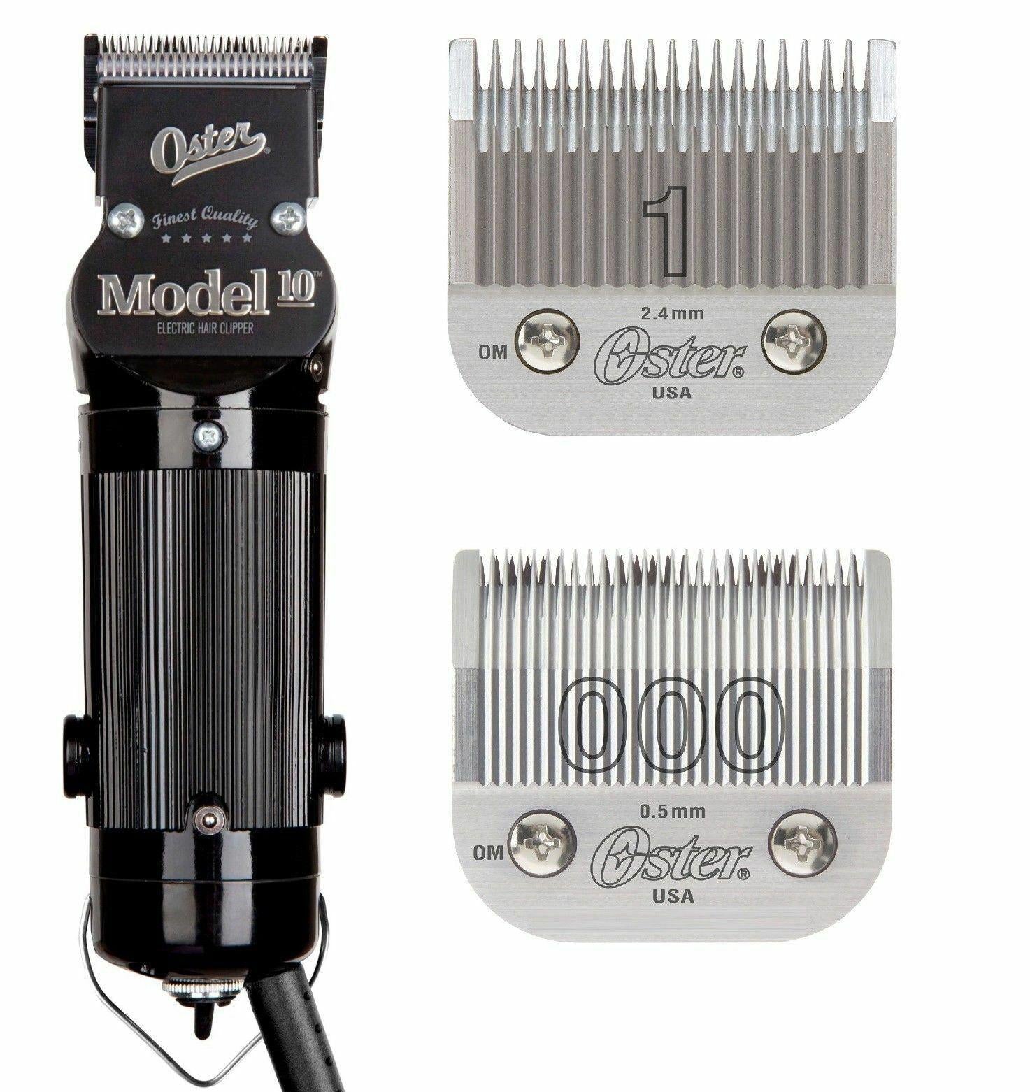 Oster Model 10 Hair Clipper Salon Barber Beauty Classic #1 & 000 Blades Included